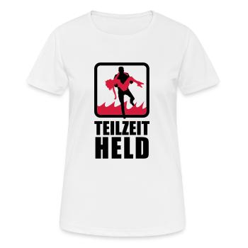 Part-time hero with flame - Women's Breathable T-Shirt - white - Front - AI Model Female 172 dark (172cm)