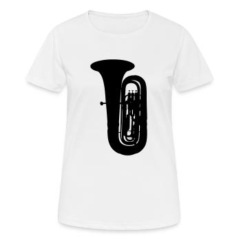 Tuba - T-shirt respirant Femme - blanc - Devant - AI Model Female 172 dark (172cm)