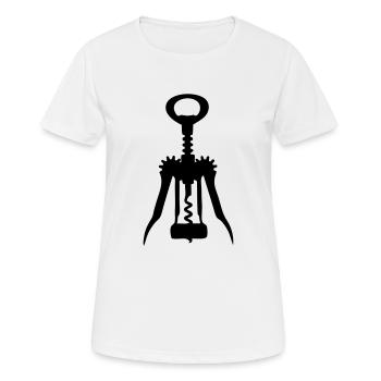 Tire-bouchon - T-shirt respirant Femme - blanc - Devant - AI Model Female 172 dark (172cm)