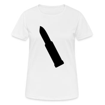 rouge à lèvres - T-shirt respirant Femme - blanc - Devant - AI Model Female 172 dark (172cm)