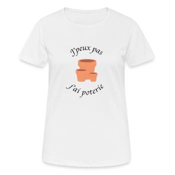 poterie - T-shirt respirant Femme - blanc - Devant - AI Model Female 172 dark (172cm)
