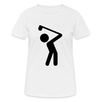 Golf - Frauen T-Shirt atmungsaktiv - Weiß - Vorne - AI Model Female 172 dark (172cm)