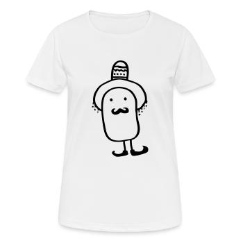 Mexikaner mit Sombrero - Frauen T-Shirt atmungsaktiv - Weiß - Vorne - AI Model Female 172 dark (172cm)