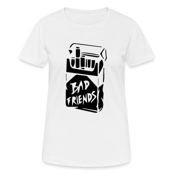 Bad Friends Cigarette - Frauen T-Shirt atmungsaktiv - Weiß - Vorne - AI Model Female 172 dark (172cm)