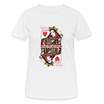 Königin der Herzen - Frauen T-Shirt atmungsaktiv - Weiß - Vorne - AI Model Female 172 dark (172cm)