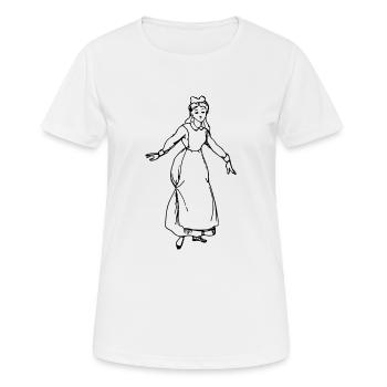 Comic character 338 - T-shirt respirant Femme - blanc - Devant - AI Model Female 172 dark (172cm)