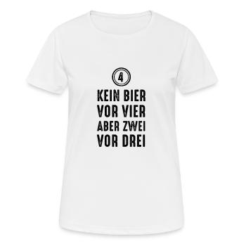 Bier vor Vier - Frauen T-Shirt atmungsaktiv - Weiß - Vorne - AI Model Female 172 dark (172cm)
