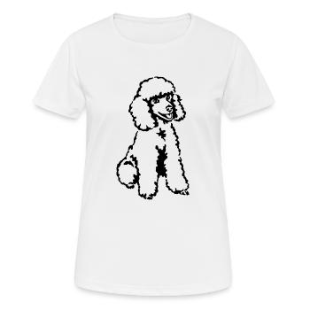 caniche - T-shirt respirant Femme - blanc - Devant - AI Model Female 172 dark (172cm)
