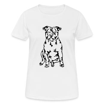 Staffordshire - T-shirt respirant Femme - blanc - Devant - AI Model Female 172 dark (172cm)