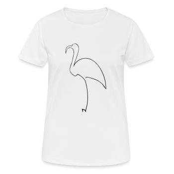 Flamingo - Frauen T-Shirt atmungsaktiv - Weiß - Vorne - AI Model Female 172 dark (172cm)