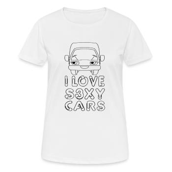 Voiture voiture - T-shirt respirant Femme - blanc - Devant - AI Model Female 172 dark (172cm)