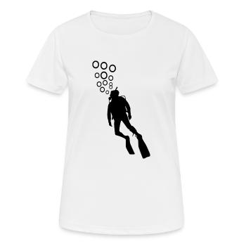 Diving Dive plonger - T-shirt respirant Femme - blanc - Devant - AI Model Female 172 dark (172cm)