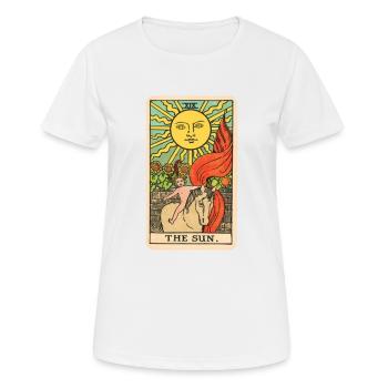 Die Moon Card - Frauen T-Shirt atmungsaktiv - Weiß - Vorne - AI Model Female 172 dark (172cm)