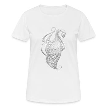 Mandala tatto - T-shirt respirant Femme - blanc - Devant - AI Model Female 172 dark (172cm)