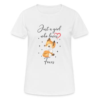 Frau Mädchen Liebe Herz Fuchs - Frauen T-Shirt atmungsaktiv - Weiß - Vorne - AI Model Female 172 dark (172cm)