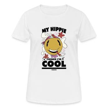 funny hippie - Women's Breathable T-Shirt - white - Front - AI Model Female 172 dark (172cm)