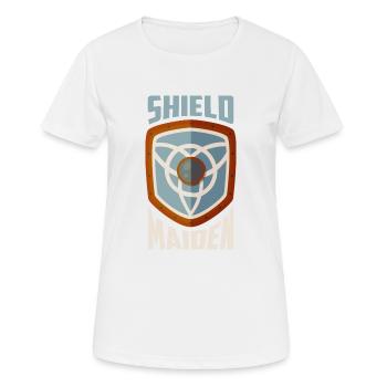 Shield Maiden Vikings Norse - Frauen T-Shirt atmungsaktiv - Weiß - Vorne - AI Model Female 172 dark (172cm)