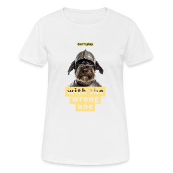 Big Dog, Strong, Funny Dog, Ironic, Cute - Women's Breathable T-Shirt - white - Front - AI Model Female 172 dark (172cm)