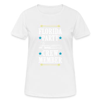 Équipe de fête en Floride - T-shirt respirant Femme - blanc - Devant - AI Model Female 172 dark (172cm)