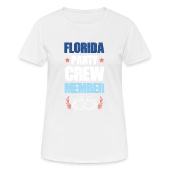 Équipe de fête en Floride - T-shirt respirant Femme - blanc - Devant - AI Model Female 172 dark (172cm)