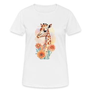 Girafe - T-shirt respirant Femme - blanc - Devant - AI Model Female 172 dark (172cm)