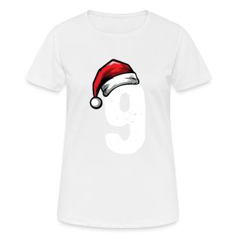 9 Zahl Weihnachten - Frauen T-Shirt atmungsaktiv - Weiß - Vorne - AI Model Female 172 dark (172cm)