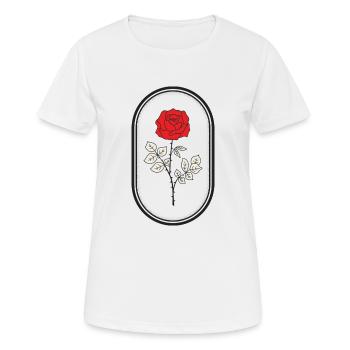 Rose Logo - T-shirt respirant Femme - blanc - Devant - AI Model Female 172 dark (172cm)