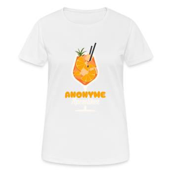 Apéritifs anonymes - T-shirt respirant Femme - blanc - Devant - AI Model Female 172 dark (172cm)