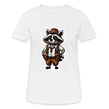 Lederhosen / Animal / Traditional costume / Tradition / Raccoon - Women's Breathable T-Shirt - white - Front - AI Model Female 172 dark (172cm)