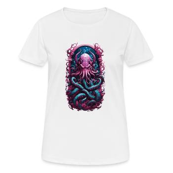Gloomy Kraken Goth Pastel Streetwear - Women's Breathable T-Shirt - white - Front - AI Model Female 172 dark (172cm)