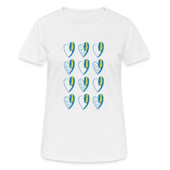 Imprimé numéro16. - T-shirt respirant Femme - blanc - Devant - AI Model Female 172 dark (172cm)