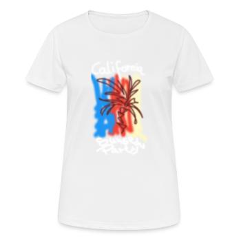 Kalifornien verschwommen. Für Deine pop culture - Frauen T-Shirt atmungsaktiv - Weiß - Vorne - AI Model Female 172 dark (172cm)
