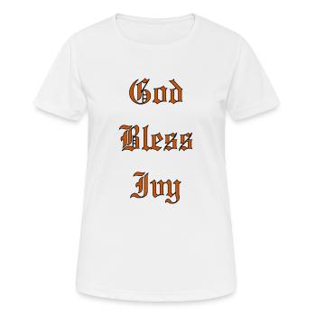 GodBlessIvy - Frauen T-Shirt atmungsaktiv - Weiß - Vorne - AI Model Female 172 dark (172cm)