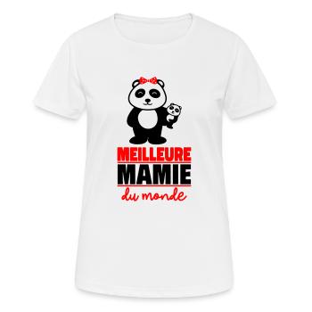 meilleure mamie du monde - T-shirt respirant Femme - blanc - Devant - AI Model Female 172 dark (172cm)