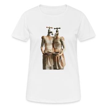 Surreale Wasserhahn Figuren - Frauen T-Shirt atmungsaktiv - Weiß - Vorne - AI Model Female 172 dark (172cm)