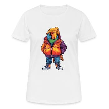 Papagai Fashion Winter - Frauen T-Shirt atmungsaktiv - Weiß - Vorne - AI Model Female 172 dark (172cm)