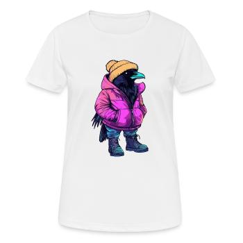 Raven Crow Mode Hiver - T-shirt respirant Femme - blanc - Devant - AI Model Female 172 dark (172cm)