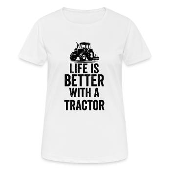 Tractor tractor - Women's Breathable T-Shirt - white - Front - AI Model Female 172 dark (172cm)