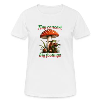 Concert in Nature – Tiny Concert Big Feelings - Women's Breathable T-Shirt - white - Front - AI Model Female 172 dark (172cm)