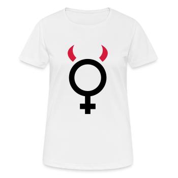 female - Women's Breathable T-Shirt - white - Front - AI Model Female 172 dark (172cm)