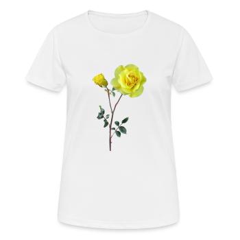 Gelbe Rosen - Frauen T-Shirt atmungsaktiv - Weiß - Vorne - AI Model Female 172 dark (172cm)