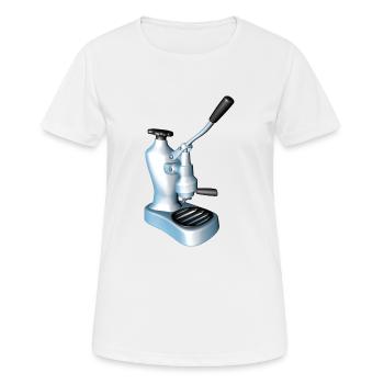 Cofee- Espresso -Cappuccino - Frauen T-Shirt atmungsaktiv - Weiß - Vorne - AI Model Female 172 dark (172cm)