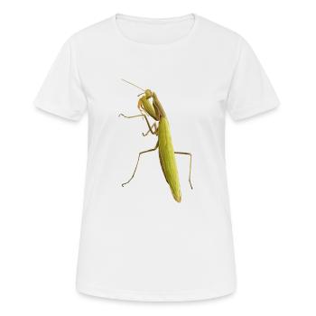 A praying mantis in wait - Women's Breathable T-Shirt - white - Front - AI Model Female 172 dark (172cm)