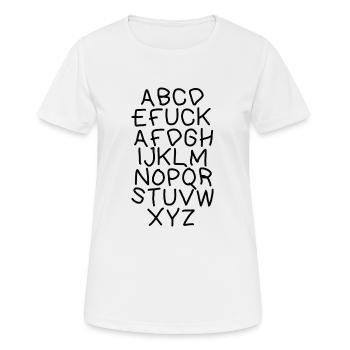 Fuck AFD politische Sprüche - Frauen T-Shirt atmungsaktiv - Weiß - Vorne - AI Model Female 172 dark (172cm)