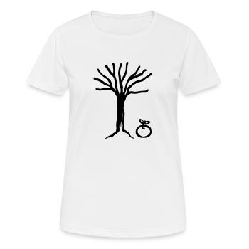 Baum Apfel - Frauen T-Shirt atmungsaktiv - Weiß - Vorne - AI Model Female 172 dark (172cm)