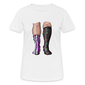 Chaussettes - T-shirt respirant Femme - blanc - Devant - AI Model Female 172 dark (172cm)