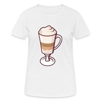 Latte With Foam - Women's Breathable T-Shirt - white - Front - AI Model Female 172 dark (172cm)