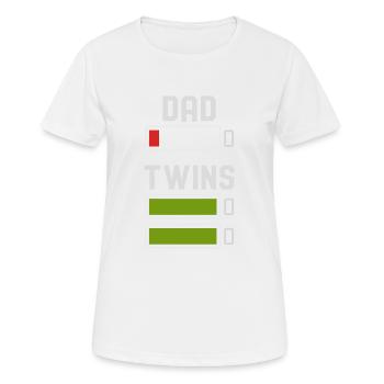 Papa de jumeaux - T-shirt respirant Femme - blanc - Devant - AI Model Female 172 dark (172cm)
