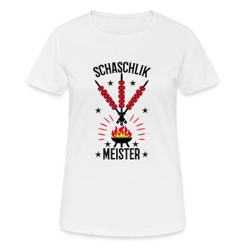 01 Schaschlik Meister Spiese Russland Griller - Frauen T-Shirt atmungsaktiv - Weiß - Vorne - AI Model Female 172 dark (172cm)