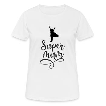 Super maman - T-shirt respirant Femme - blanc - Devant - AI Model Female 172 dark (172cm)